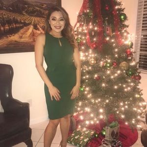 Ann Taylor green peplum dress